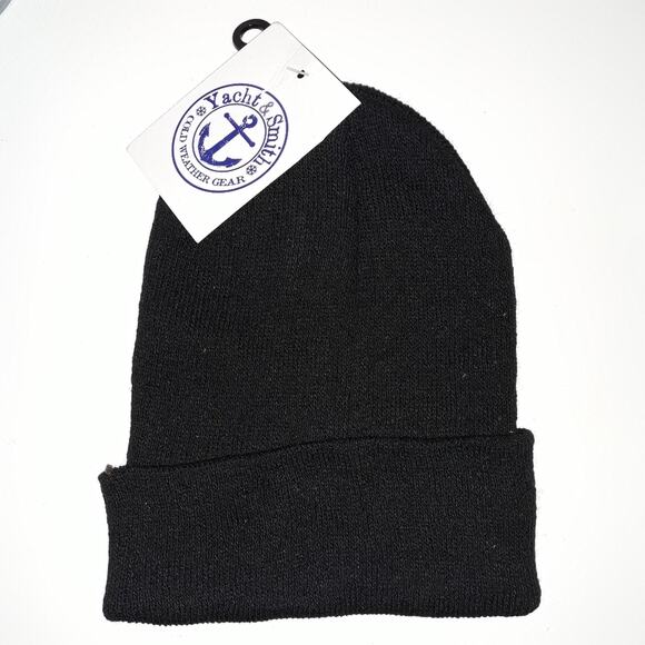 Yacht & Smith Black Knit Skullcap 1 Size Fits All - Picture 1 of 7
